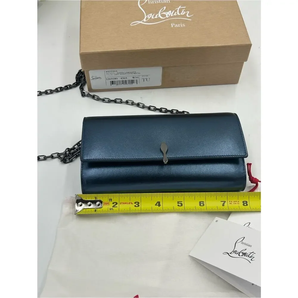 Women's Christian Louboutin Bettina nappa lamb leather wallet on a chain